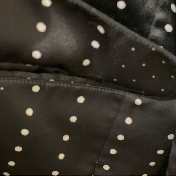Victoria's Secret Satin Jacquard Bed & Evening Black White Polka Dot Blazer Med - Picture 5 of 13